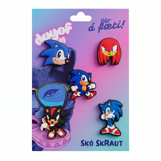 Crocs skraut - Sonic - 5 stk í pakka