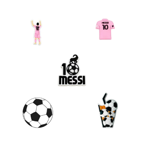 Messi - Crocs skraut 5 stk í pakka