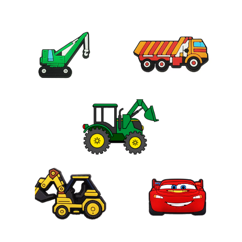 Bílar - Crocs skraut 5 stk í pakka