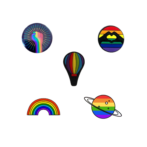 Pride - Crocs skraut 5 stk í pakka