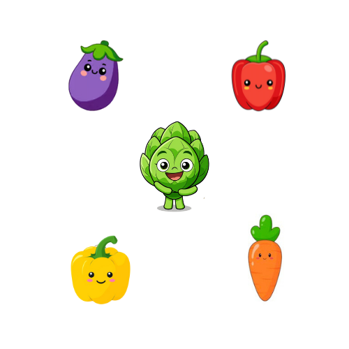 Grænmeti - Crocs skraut 5 stk í pakka