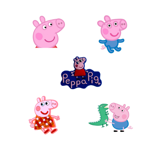 Peppa Pig - Crocs skraut 5 stk í pakka